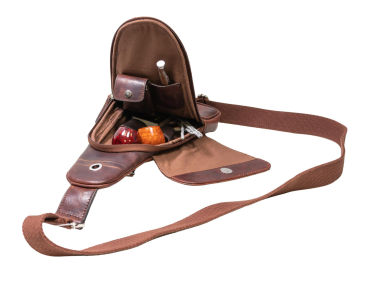 Preview: Passatore Pfeifen- / Zigarren Body Bag Leder braun antik